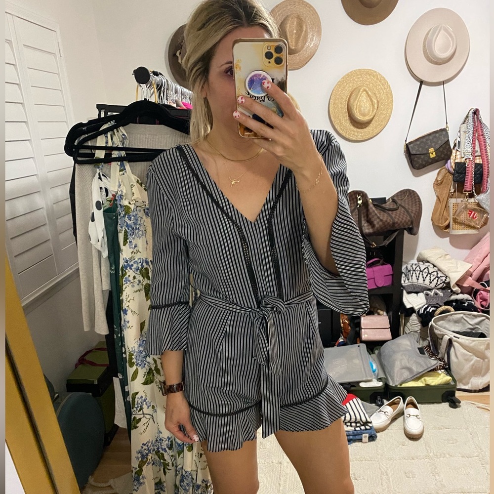 JOA striped romper